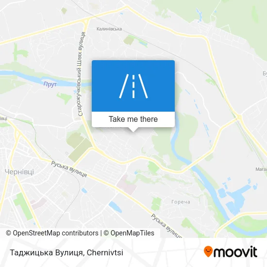 Карта Таджицька Вулиця