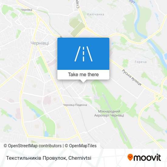 Карта Текстильників Провулок