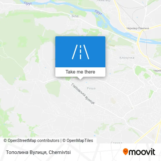 Карта Тополина Вулиця