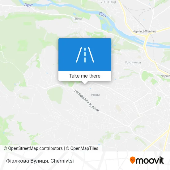 Карта Фіалкова Вулиця