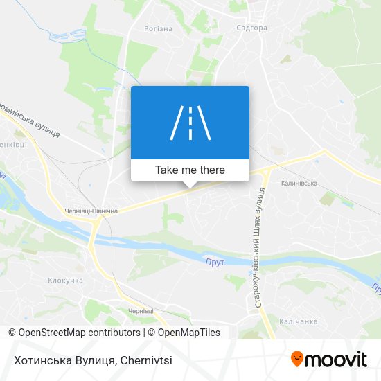 Карта Хотинська Вулиця
