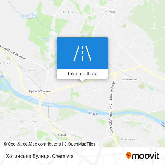 Карта Хотинська Вулиця