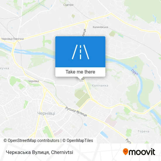 Карта Черкаська Вулиця