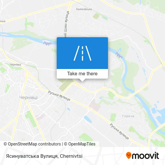 Карта Ясинуватська Вулиця