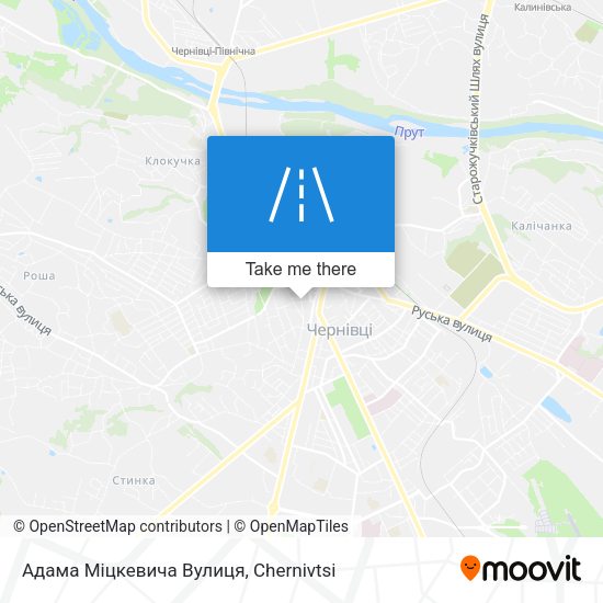 Карта Адама Міцкевича Вулиця