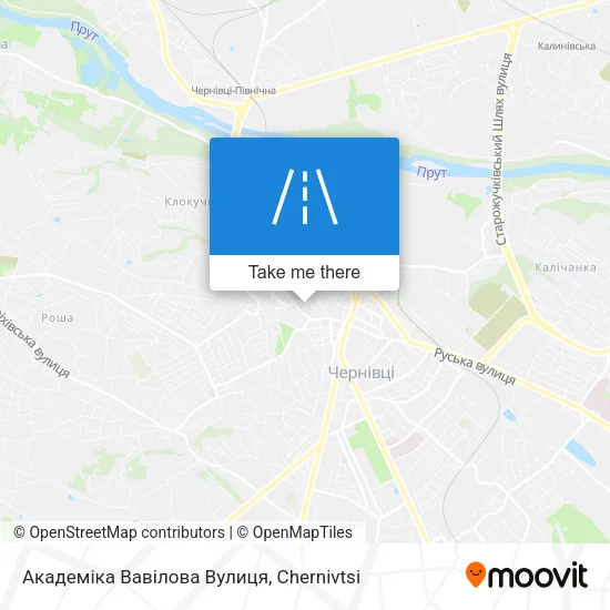 Карта Академіка Вавілова Вулиця