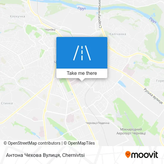 Карта Антона Чехова Вулиця