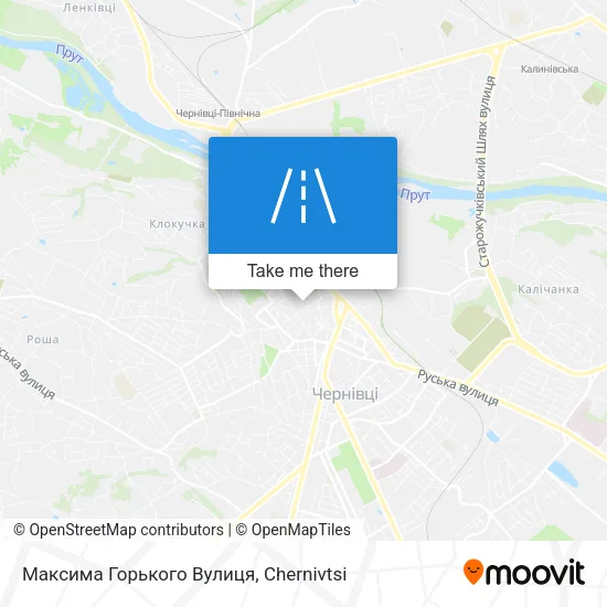 Карта Максима Горького Вулиця