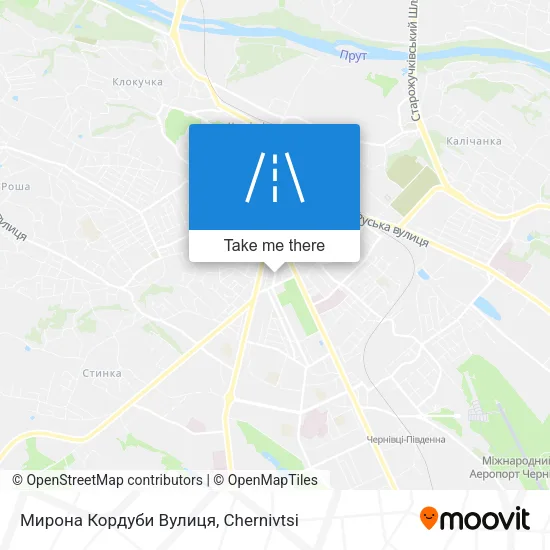 Карта Мирона Кордуби Вулиця