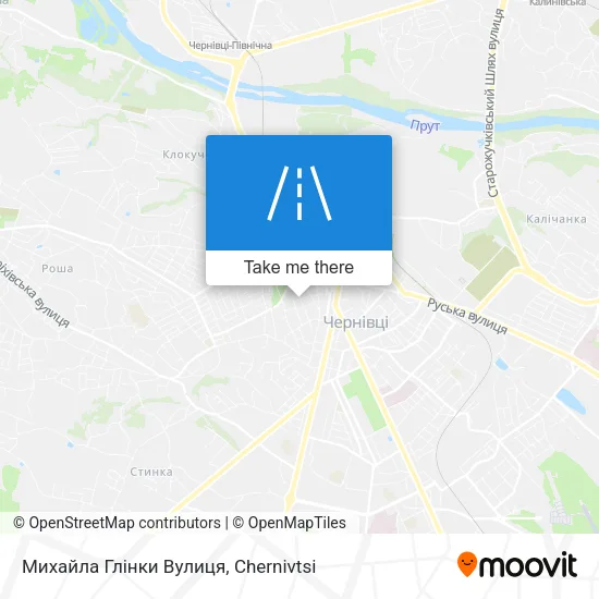 Карта Михайла Глінки Вулиця