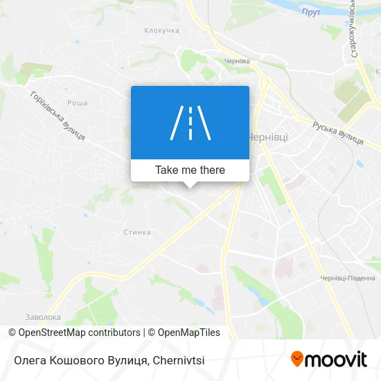Карта Олега Кошового Вулиця