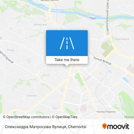 Карта Олександра Матросова Вулиця