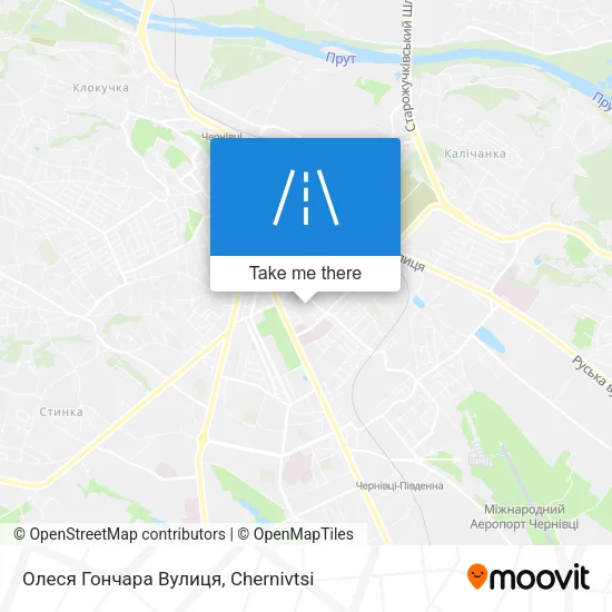 Карта Олеся Гончара Вулиця