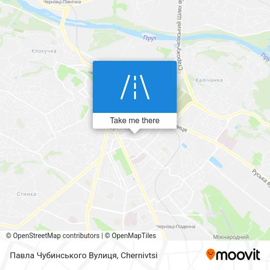 Карта Павла Чубинського Вулиця