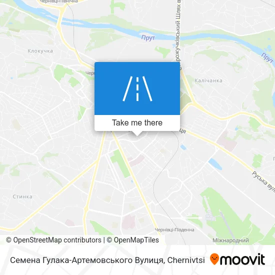 Карта Семена Гулака-Артемовського Вулиця