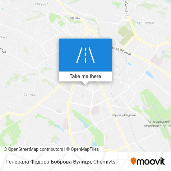 Карта Генерала Федора Боброва Вулиця