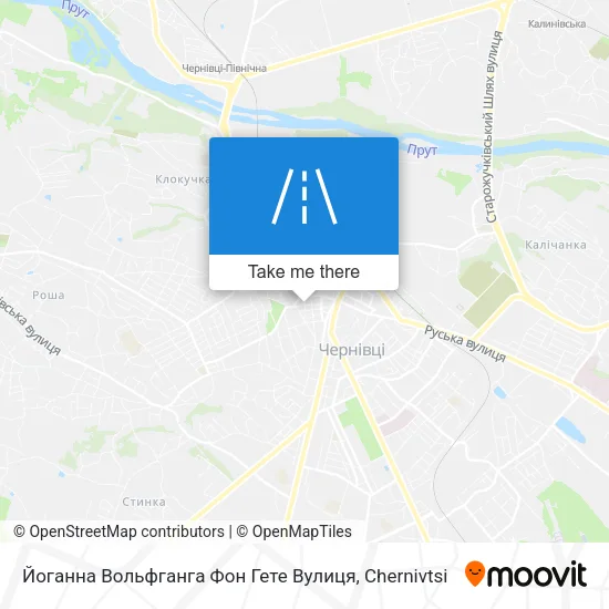 Карта Йоганна Вольфганга Фон Гете Вулиця