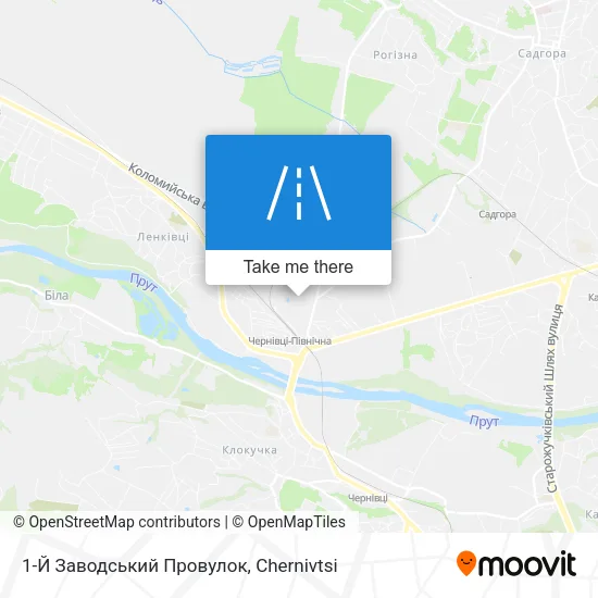 Карта 1-Й Заводський Провулок
