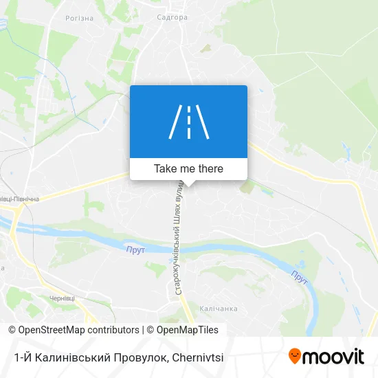Карта 1-Й Калинівський Провулок