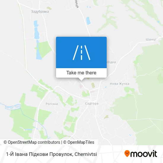 Карта 1-Й Івана Підкови Провулок