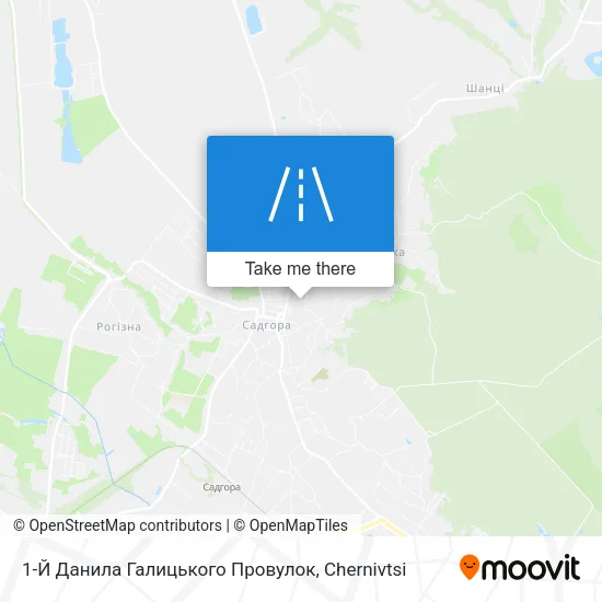 Карта 1-Й Данила Галицького Провулок