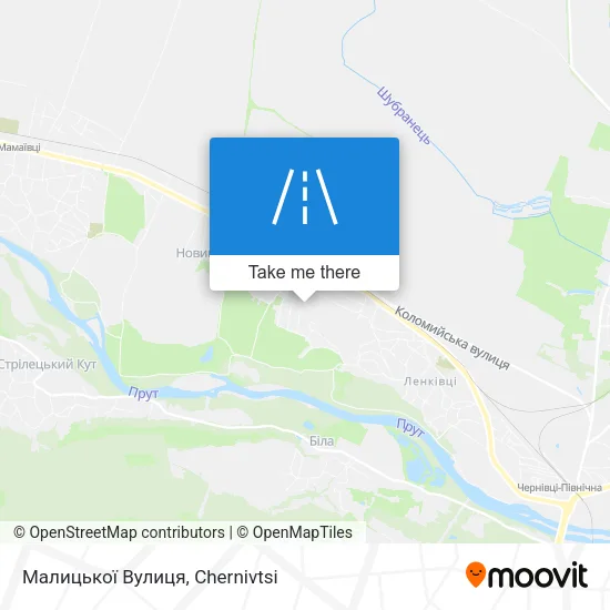Карта Малицької Вулиця