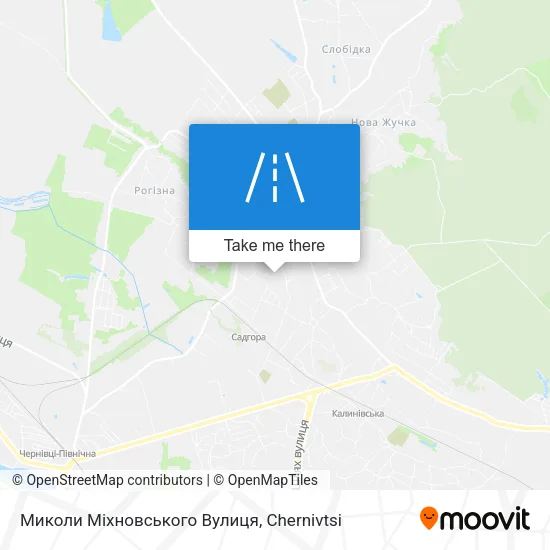 Карта Миколи Міхновського Вулиця