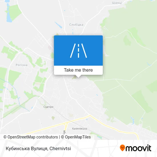 Карта Кубинська Вулиця