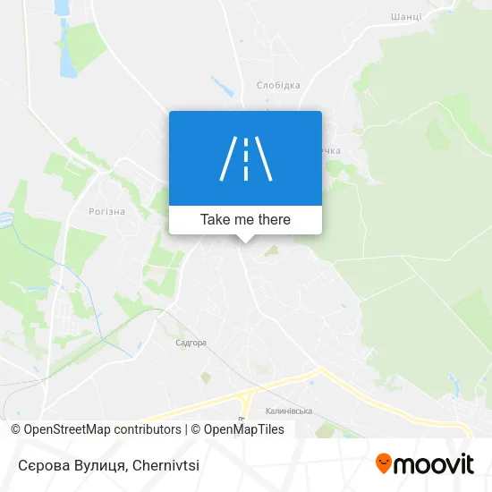 Карта Сєрова Вулиця