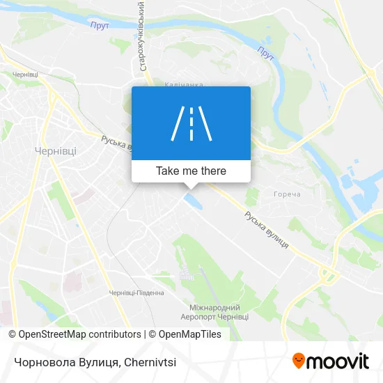 Карта Чорновола Вулиця