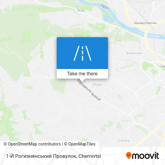 Карта 1-Й Рогизнянський Провулок