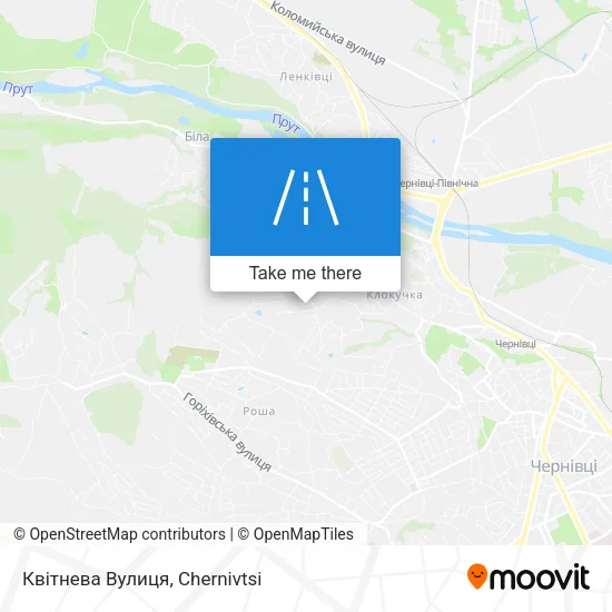Карта Квітнева Вулиця