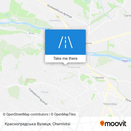 Карта Красноградська Вулиця