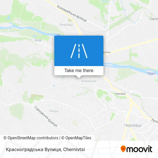 Карта Красноградська Вулиця