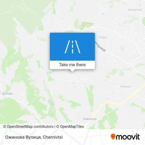 Карта Ожинова Вулиця