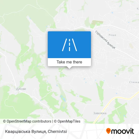 Карта Кварцівська Вулиця