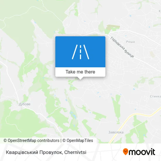 Карта Кварцівський Провулок