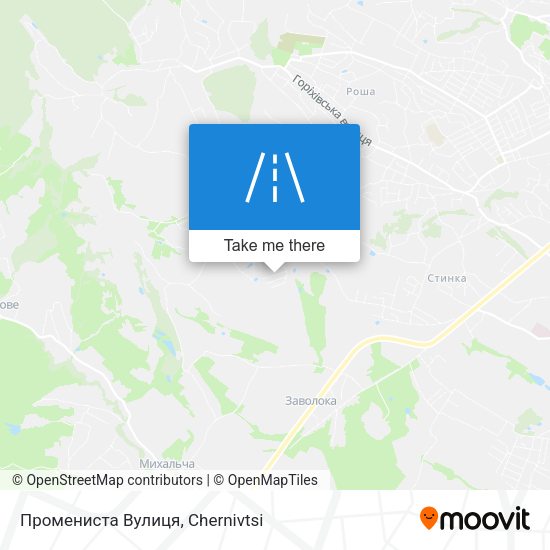 Промениста Вулиця map