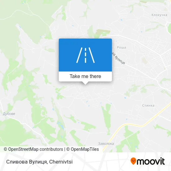 Карта Сливова Вулиця