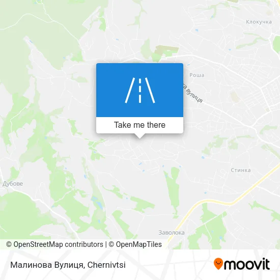 Карта Малинова Вулиця