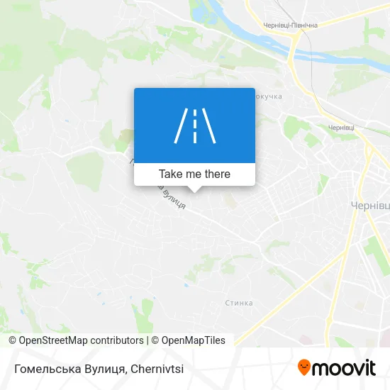 Карта Гомельська Вулиця
