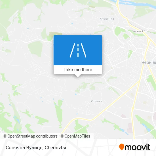 Карта Сонячна Вулиця