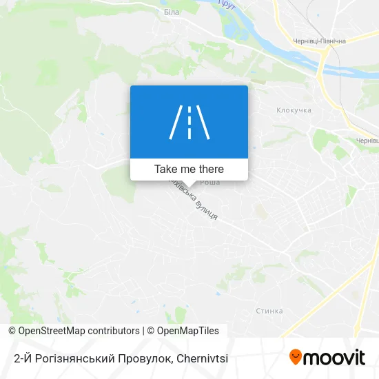 Карта 2-Й Рогізнянський Провулок
