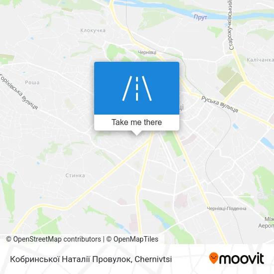 Карта Кобринської Наталії Провулок