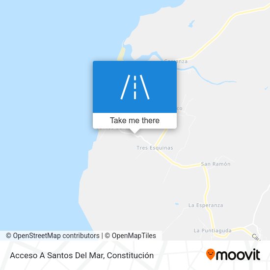 Acceso A Santos Del Mar map