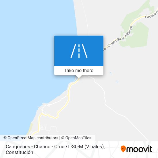 Cauquenes - Chanco - Cruce L-30-M (Viñales) map
