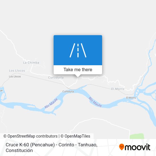 Cruce K-60 (Pencahue) - Corinto - Tanhuao map