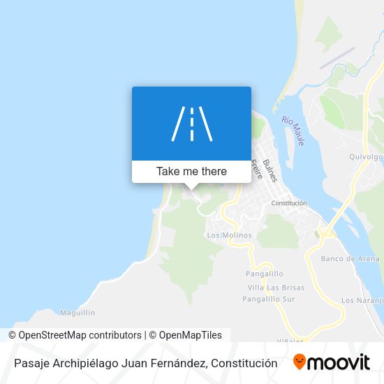 Mapa de Pasaje Archipiélago Juan Fernández