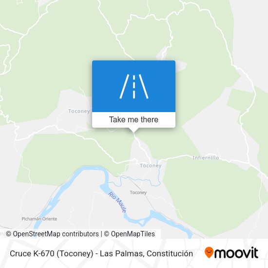Mapa de Cruce K-670 (Toconey) - Las Palmas