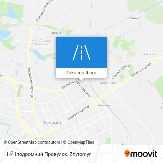Карта 1-Й Іподромний Провулок